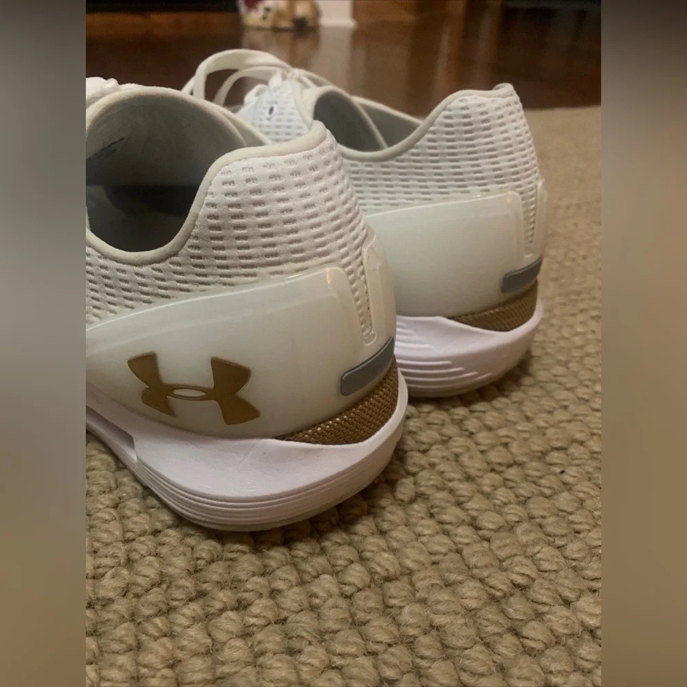 Men’s Running Training Athletic Shoe Size 13 Under Armour HOVR Sonic White Gold - Picture 8 of 11